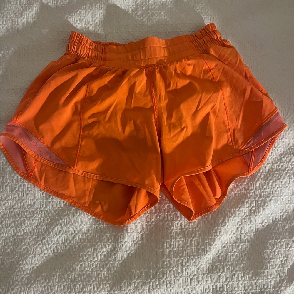 Lululemon Athletica Bright Orange Athletic Shorts
